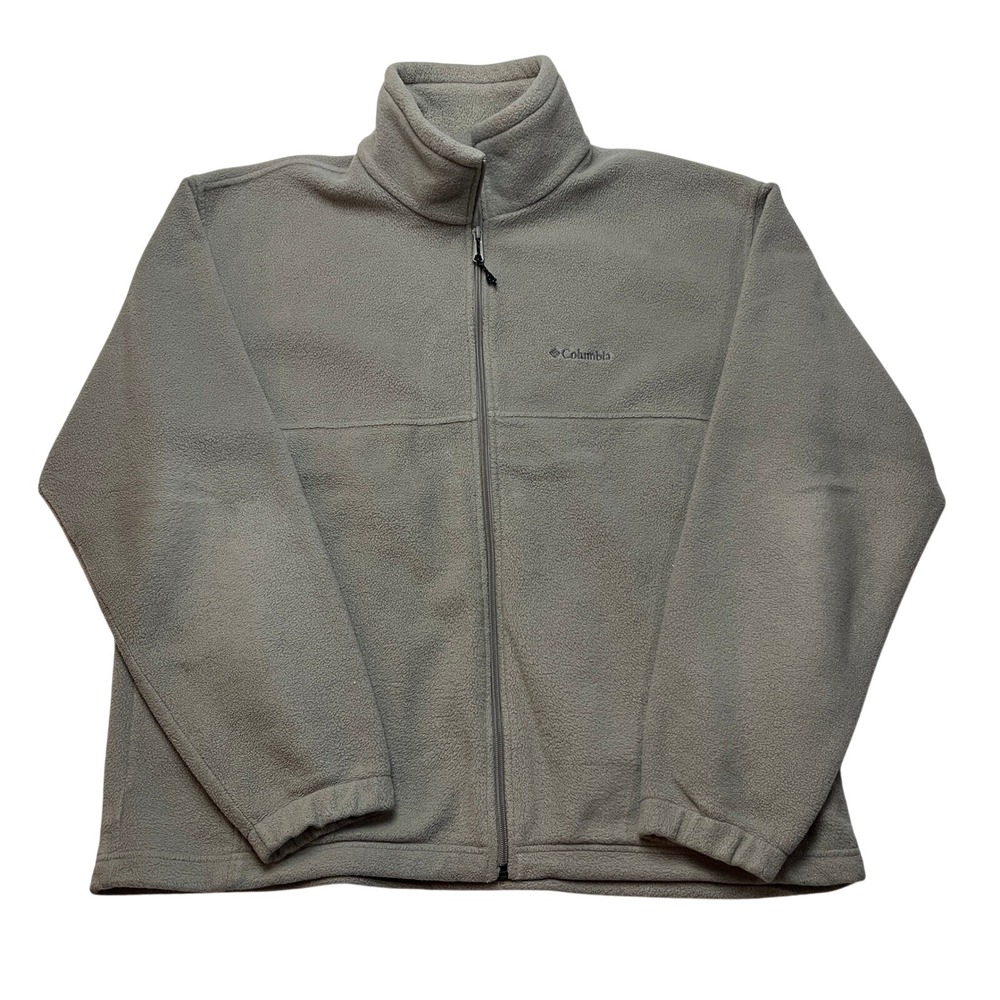 Columbia Fleece Jacket Mens L Gray Steens Mountain Full Zip XM6981 Soft Outdoor